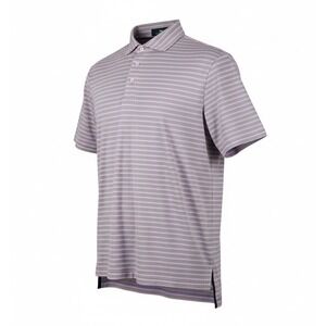RLX Ralph Lauren Performance Polo Men's M Purple Gray Pink Stripe Stretch NWT